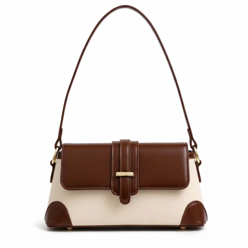 Bolsa Baguete Bicolor de Ombro