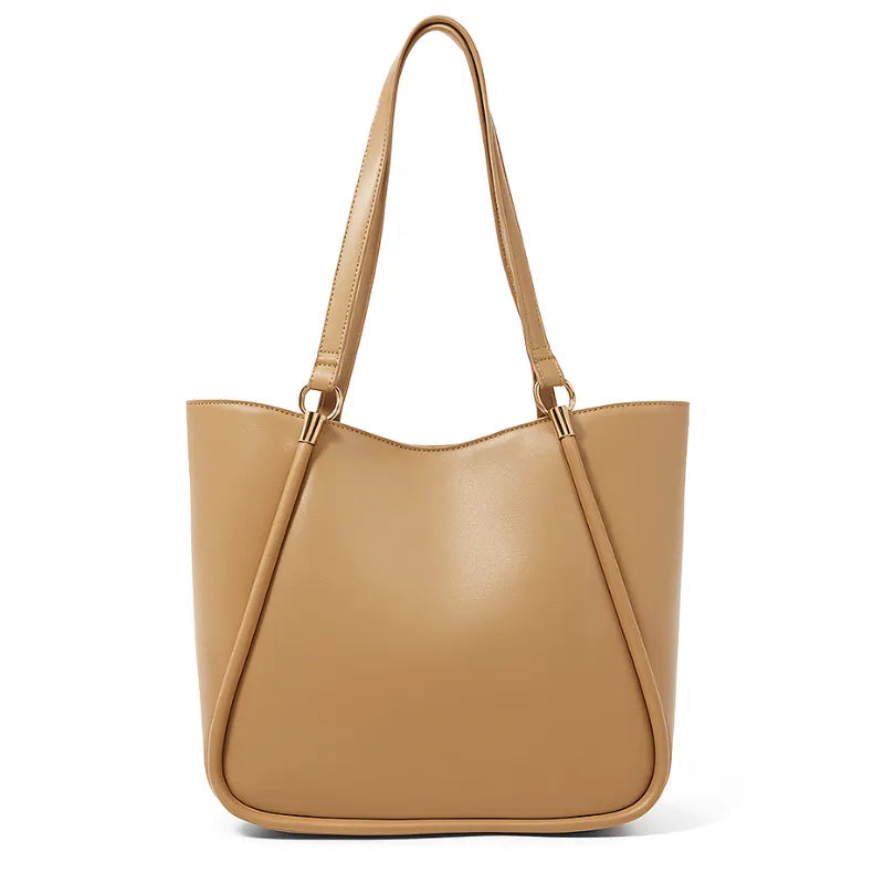 Bolsa de Ombro Caramelo com Design Curvado - Rozze