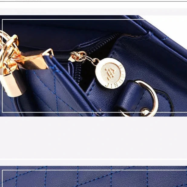 bolsa-de-ombro-feminina-laço-chic-azul-vista-frontal-treliça-diamante-1