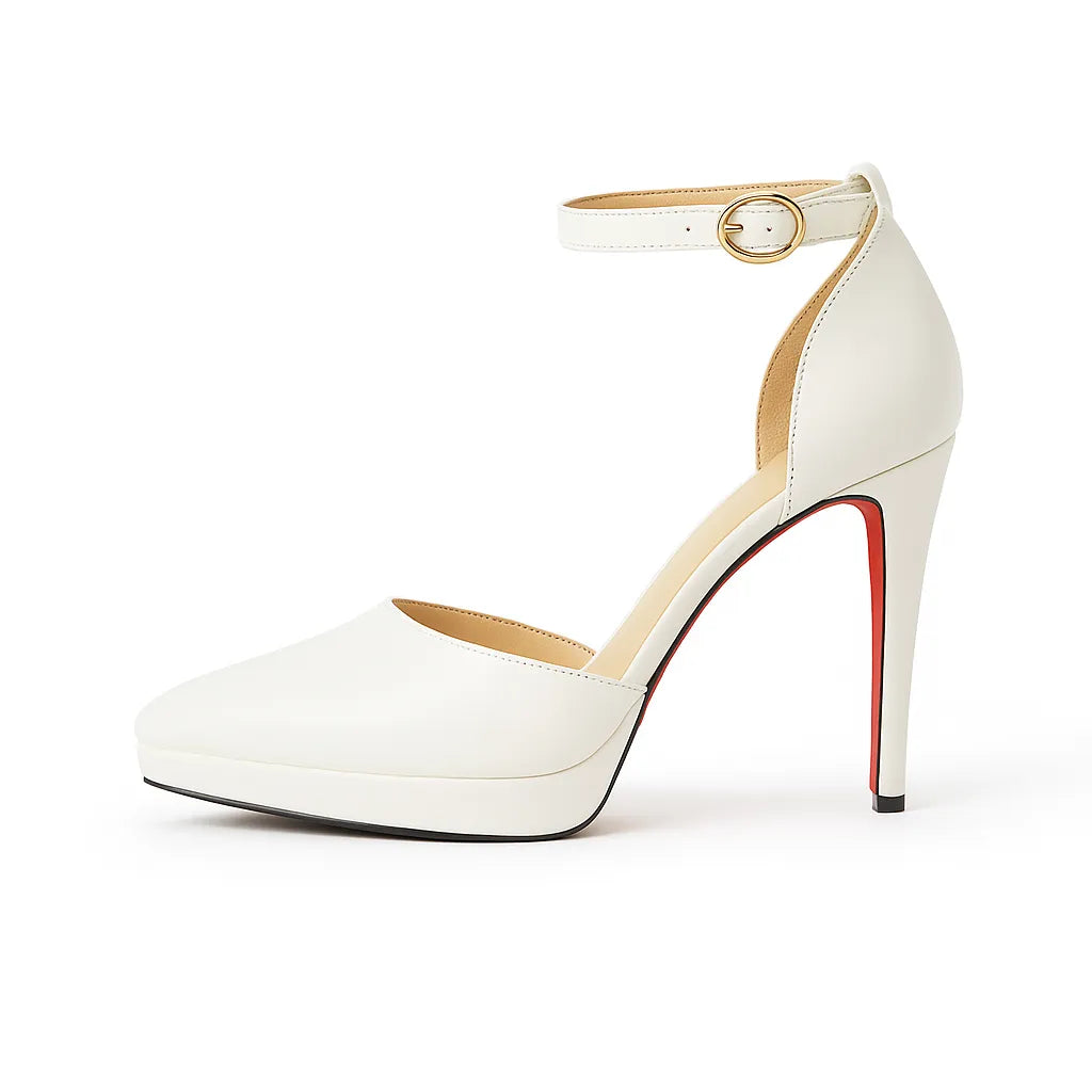 Scarpin de Salto Alto Branco Scarlett - Rozze