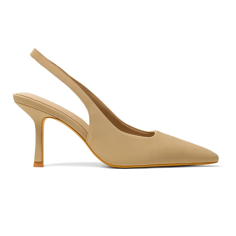 Scarpin Nude Salto Slingback Sophie - Rozze