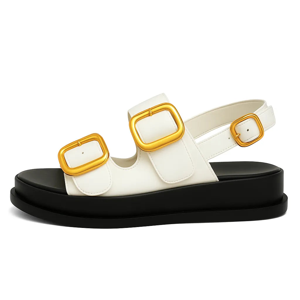 Papete Branco Clássico com Fivela - Rozze