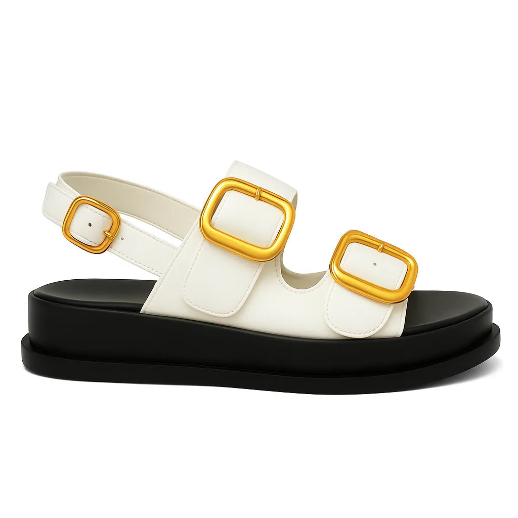 Papete Branco Clássico com Fivela - Rozze