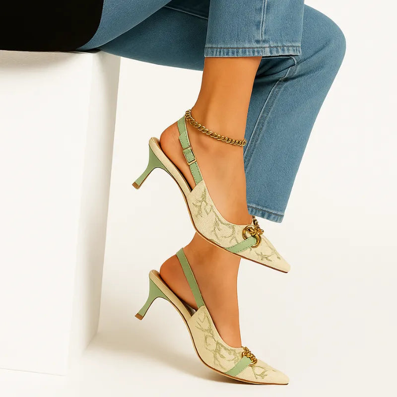 Scarpin Primavera Slingback com Fivela Justine - Rozze