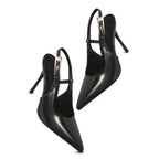 Scarpin Preto Verniz Salto Alto Slingback | Rozze