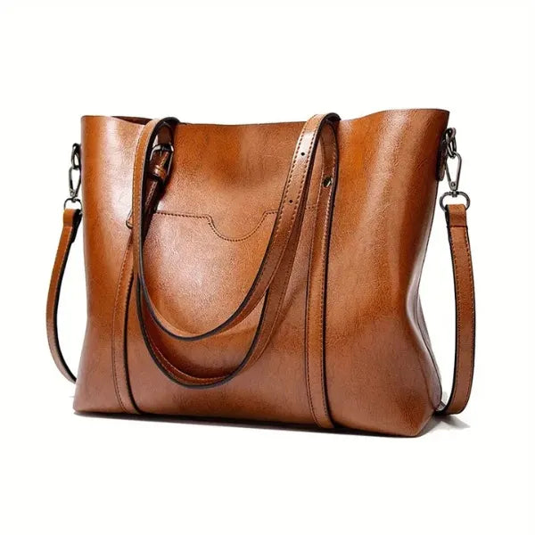 bolsa-de-ombro-feminina-casual-lotte-marrom-vista-frontal-design-moderno-acabamento-elegante