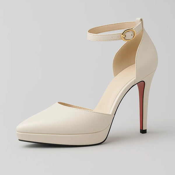 Scarpin de Salto Alto Branco Scarlett