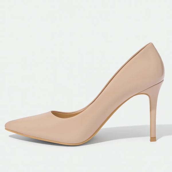 Scarpin Nude Fino Salto Alto