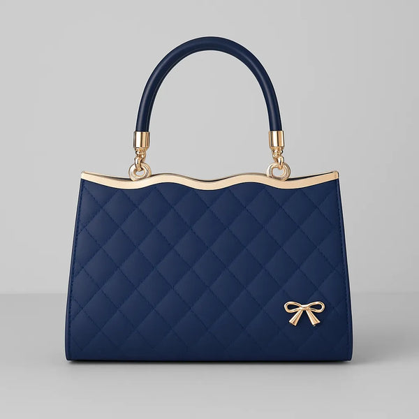 Bolsa de Ombro Azul Laço Chic