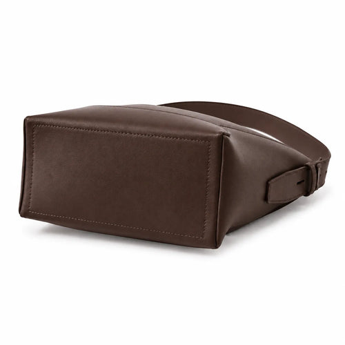 Bolsa de Ombro Café em Couro Legítimo | Rozze