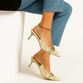 Scarpin Primavera Slingback com Fivela Justine - Rozze