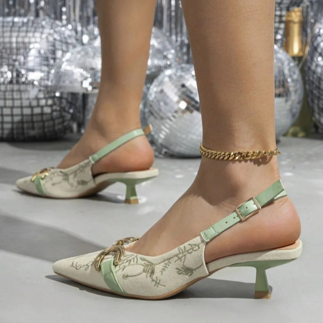 Scarpin Primavera Slingback com Fivela Justine - Rozze