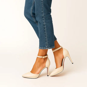 Scarpin de Salto Alto Branco Scarlett - Rozze