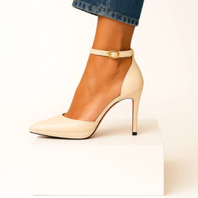 Scarpin de Salto Alto Branco Scarlett - Rozze