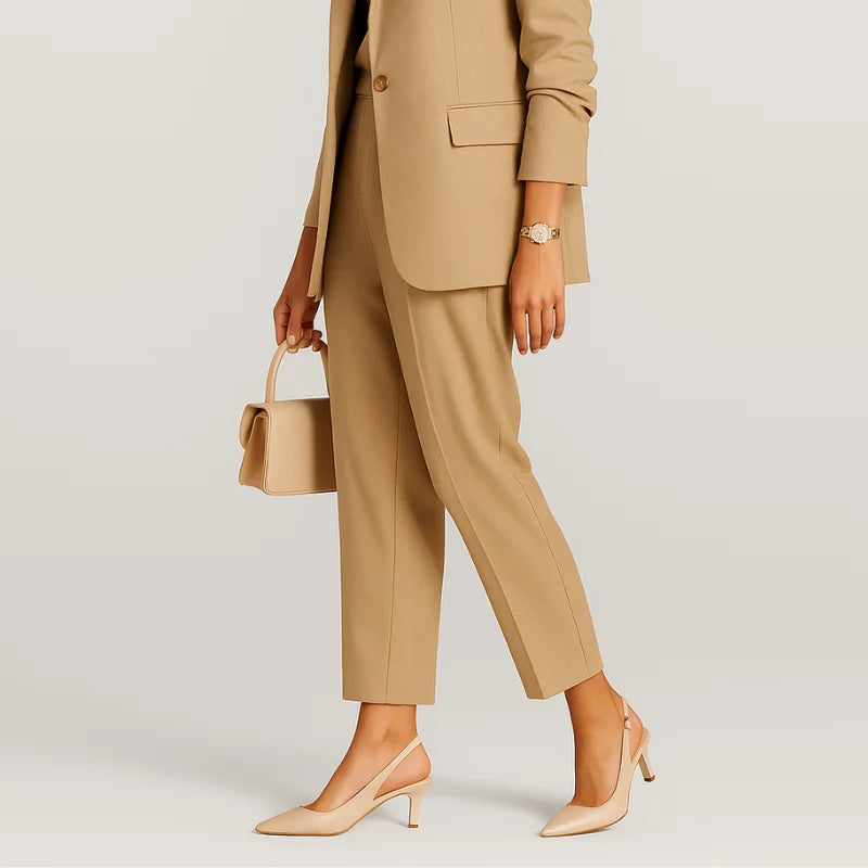 Scarpin Damasco Slingback Bico Fino Emma - Rozze