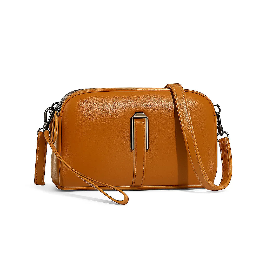 Bolsa Transversal Marrom de Couro Sintético - Rozze