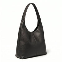 Bolsa Feminina Hobo Preta em Couro Texturizado | Rozze