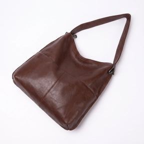 Bolsa Hobo Clássica em Couro Legítimo Castanho | Rozze