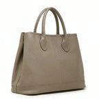 Bolsa tote feminina cinza estilo vintage para uso diário