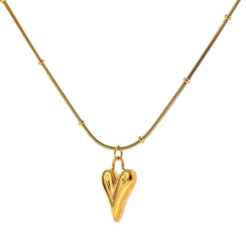 Colar Feminino com Pingente de Coração, colar vivara, colar pandora, colares pandora, colar dourado, corrente de ouro feminina, colar de ouro, vivara colar, colar riviera, cordao de ouro 18k