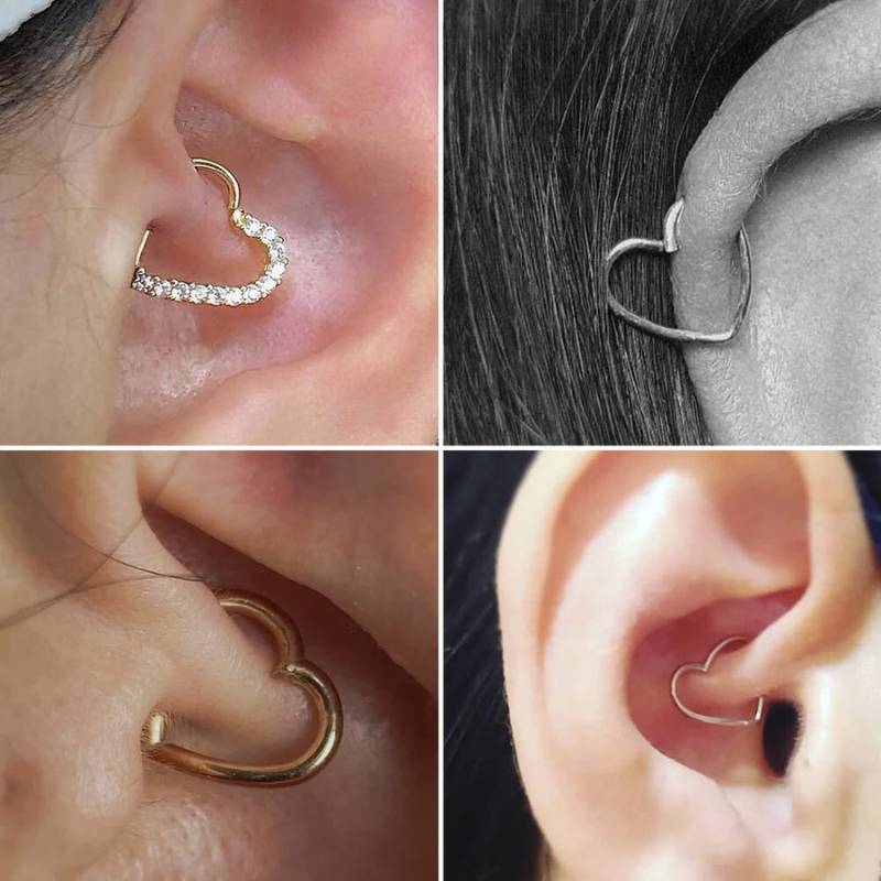 Piercing coração de titanio zircônia, piercings na orelha, piercing na orelha,  piercing para orelha, piercing na orelha, body piercing, piercing na orelha, piercing no daith, piercings no daith