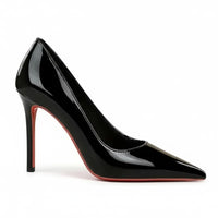Scarpin Preto Verniz com Sola Vermelha | Rozze