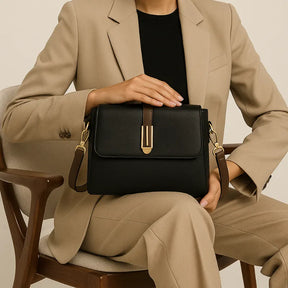 Bolsa Transversal Preta Gusure Luxuosa - Rozze