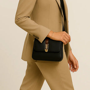 Bolsa Transversal Preta Gusure Luxuosa - Rozze